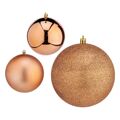 Bolas de Natal ø 10 cm 6 Unidades Cobre Plástico