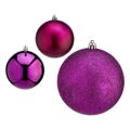 Bolas de Natal ø 10 cm 6 Unidades Roxo Plástico