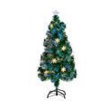 árvore de Natal com Estrela Leve LED Metal Verde Plástico (80 X 80 X 180 cm)