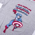 Pijama de Verão Marvel Cinzento Azul 6 Anos