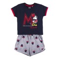 Pijama de Verão Minnie Mouse Cinzento Azul Escuro 12 Anos