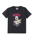 Camisola de Manga Curta Infantil The Mandalorian Preto 12 Anos