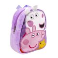 Mochila Escolar Peppa Pig Lilás 18 X 22 X 8 cm