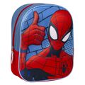 Mochila Infantil 3D Spider-man Vermelho Azul 25 X 31 X 10 cm