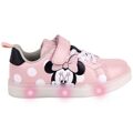 Sapatilhas Desportivas com LED Minnie Mouse Velcro Cor de Rosa 26