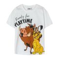 Camisola de Manga Curta Infantil The Lion King Branco 6 Anos