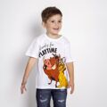 Camisola de Manga Curta Infantil The Lion King Branco 6 Anos