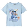 Camisola de Manga Curta Infantil Stitch Azul Claro 12 Anos