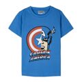 Camisola de Manga Curta Infantil The Avengers Azul 6 Anos