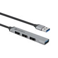 Hub USB Coolbox COO-HUB195 Cinzento Prateado