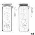 Jarra Lav Line Transparente Cristal (6 Unidades) (1,2 L)