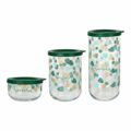 Conjunto de Potes Lav Tropical Summer Cristal 3 Peças (6 Unidades)