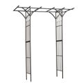 Arco de Jardim 114x66x232 cm Metal Preto, Nature