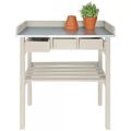 Mesa de Trabalho para Jardim, Branco CF29W, Esschert Design