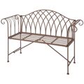 Esschert Design Banco de Jardim em Metal Estilo Inglês Antigo MF009