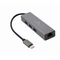 Hub Usb-c 4 Portas Gembird A-CMU3-LAN-01 Branco Cinzento