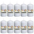 Bolsius Velas Cilíndricas 10 pcs 120x58 mm Branco