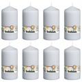 Bolsius Velas Cilíndricas 8 pcs 150x78 mm Branco