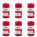 Bolsius Velas Cilíndricas Perfumadas C/ Nervuras 6 pcs 120x58 mm Romã