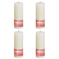 Bolsius Velas Rústicas Cilíndricas Shine 4 pcs 190x68 mm Pérola Suave