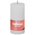 Bolsius Velas Rústicas Cilíndricas Shine 8pcs 100x50 mm Branco Nublado