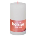 Bolsius Velas Rústicas Cilíndricas Shine 4pcs 130x68 mm Branco Nublado