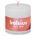 Bolsius Velas Rústicas Cilíndricas Shine 3pcs 100x100mm Branco Nublado