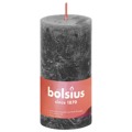 Bolsius Velas Rústicas Cilíndricas Shine 8pcs100x50mm Cinza Tempestade