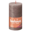 Bolsius Velas Rústicas Cilíndricas Shine 4pcs 130x68mm Cinza-acastanh.