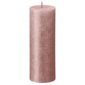 Bolsius Velas Rústicas Cilíndricas Shimmer 4 pcs 190x68 mm Rosa