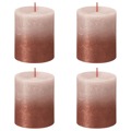 Bolsius Velas Rústicas Cilínd. Sunset 4pcs 80x68 mm Rosa Nublado/âmbar