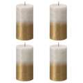 Bolsius Velas Rústicas Cilín. Sunset 4pcs 130x68mm Cinza Areia/dourado