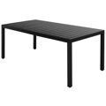 Mesa de Jardim em Alumínio e Wpc 185x90x74 cm Preto