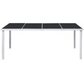 Mesa de Jardim 190x90x74 cm Preto Aço