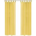  Cortinas em Voile 2 Un. 140x245 cm Amarelo