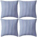 Almofadas para Exterior 4 pcs 45x45 cm Riscas Azul-marinho