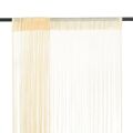  Cortinas de Fios 2 Fios 100x250 cm Creme