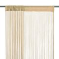 Cortinas de Fios 2 pcs 140x250 cm Bege