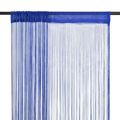  Cortinas de Fios 2 Fios 140x250 cm Azul