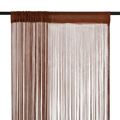  Cortinas de Fios 2 Fios 100x250 cm Castanho