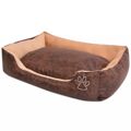 Cama para Cães com Almofada  Pu Tamanho M Castanho