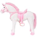 Peluche Brinquedo de Montar Unicórnio  Branco e Rosa XXL