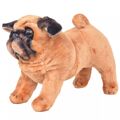 Cão Pug de Montar em Peluche Castanho Claro XXL