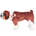 Peluche Brinquedo  de Montar Bulldog Branco e Castanho XXL