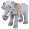 Elefante de Montar em Peluche Cinzento XXL