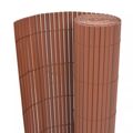 Cerca de Jardim Dupla Face Pvc 90x500 cm Castanho