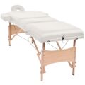 Mesa Massagens Dobrável 3 Zonas + Banco 10cm Espes. Branco