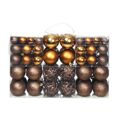 Conjunto de Bolas de Natal 100 pcs 6 cm Castanho/bronze/dourado