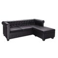 Sofás Chesterfield em Forma de L  Preto