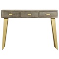 Mesa Consola 110x35x76cm Mangueira Mangueira Cinzento C/ Bronze